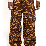 WOA Camouflage pants with a WA brand logo on a white background
