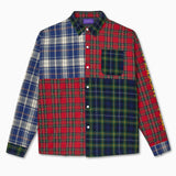 Patchwork Flannel Shirt Jacket- Multi