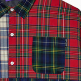 Patchwork Flannel Shirt Jacket- Multi
