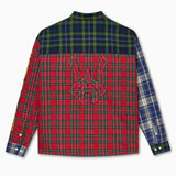Patchwork Flannel Shirt Jacket- Multi