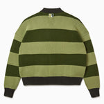 Wisdom of age 2024 olive green striped cardigan back