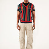 V-Neck Sweater Vest – Multicolor