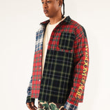 Patchwork Flannel Shirt Jacket- Multi