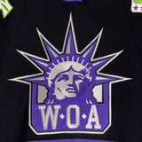 Close up of the WOA Liberty Embroidered on the front.