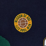 Close-up of a logo on a black background with 'Wisdom of Age New York City' text.