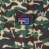 Camouflage fabric with the W.O.A  patch on a pocket