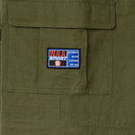 Olive Green Cargo Pants with The W.O.A patch on the pocket